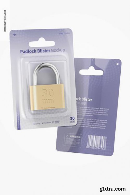 Padlock blisters mockup