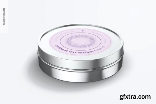 Ointment tin containers mockup