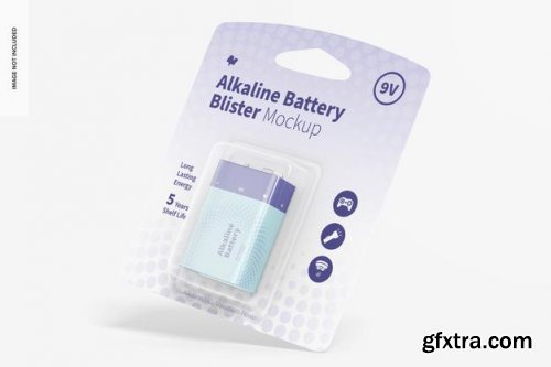 9v alkaline battery mockup