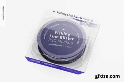 Fishing line blisters mockup