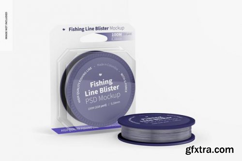 Fishing line blisters mockup