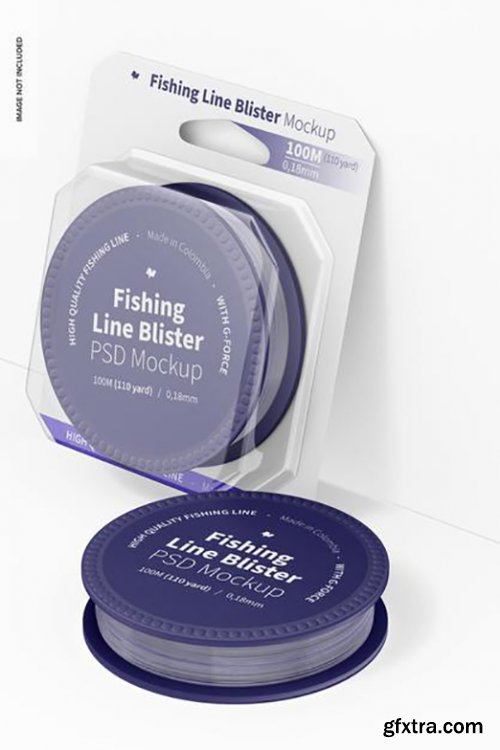 Fishing line blisters mockup