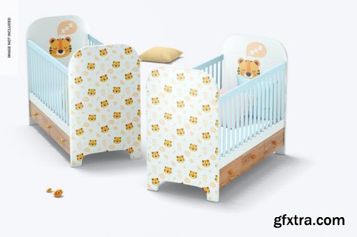 Baby cribs mockup