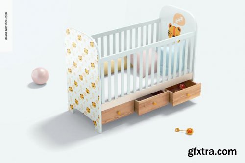 Baby cribs mockup