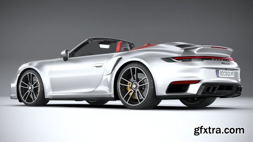 Porsche 911 Turbo S Cabrio 2021 3D Model