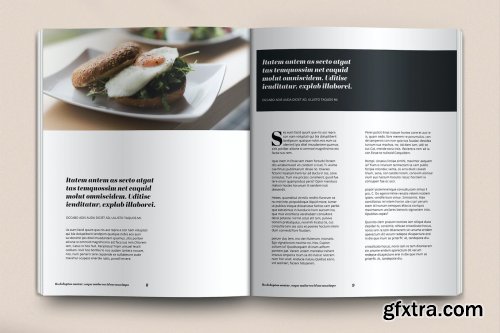 Gourmet Food Magazine Layout Set