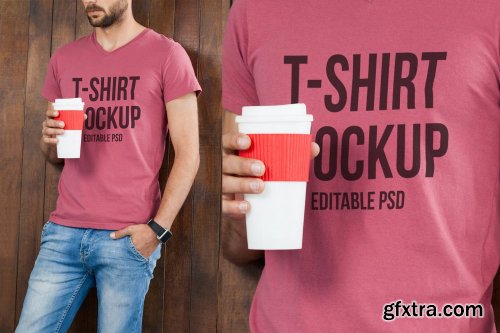 Multicolor T-shirt Mockup Set