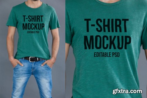 Multicolor T-shirt Mockup Set