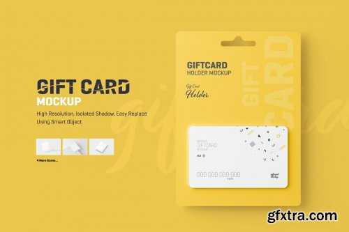 Gift Card Mockup With Card Holder