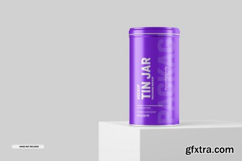 Tin Jar Packaging Mockup 