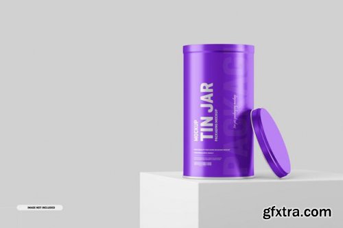 Tin Jar Packaging Mockup 