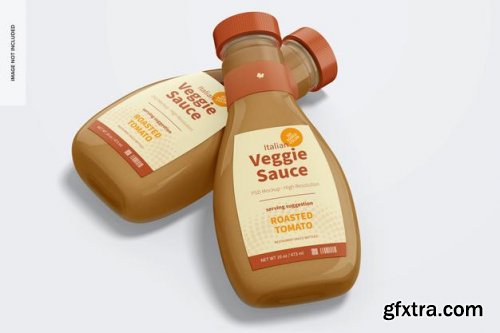 16 oz italian veggie sauce bottles mockup