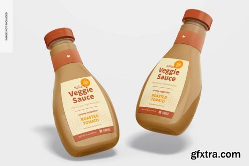 16 oz italian veggie sauce bottles mockup