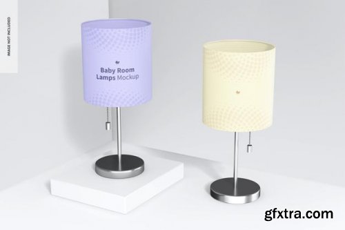 Baby room lamps mockup 