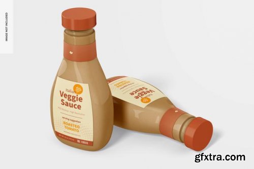 16 oz italian veggie sauce bottles mockup