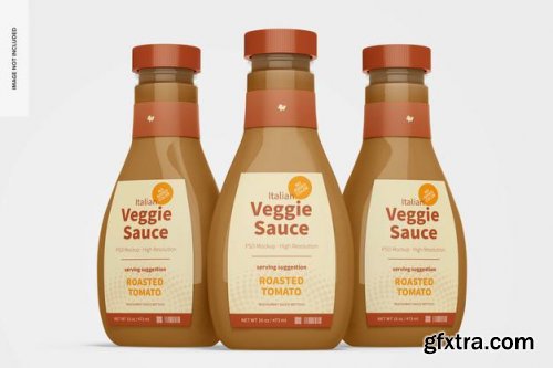 16 oz italian veggie sauce bottles mockup