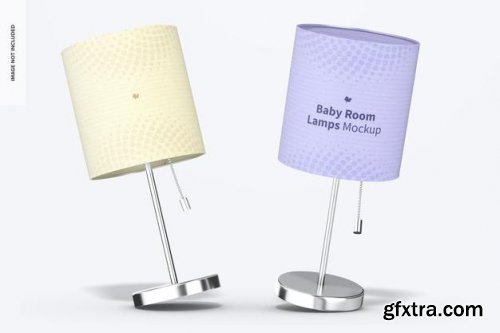 Baby room lamps mockup 