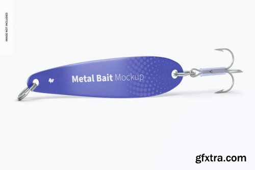 Metal spoon bait mockup