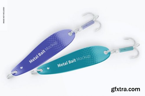 Metal spoon bait mockup