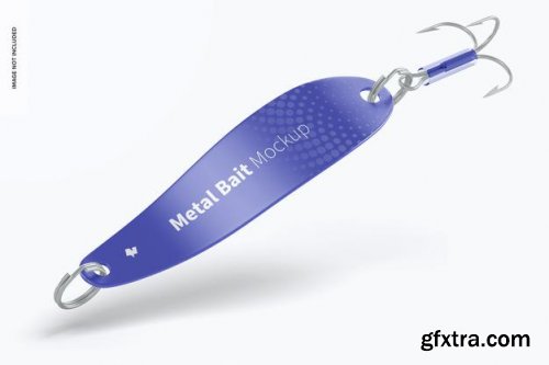 Metal spoon bait mockup