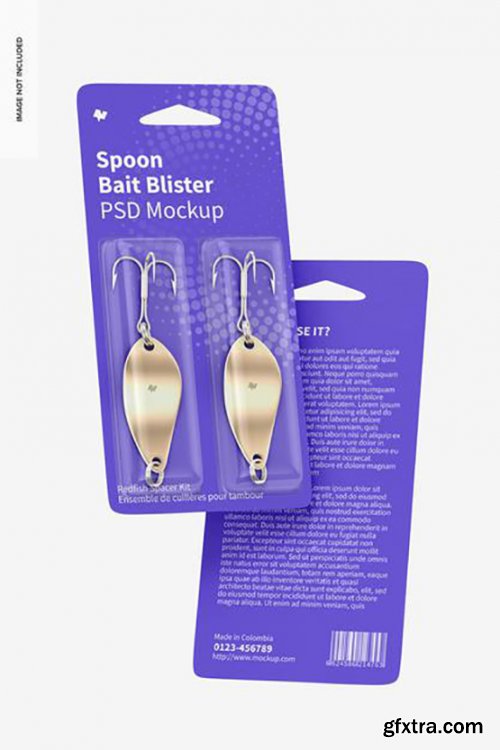 Spoon bait blisters mockup