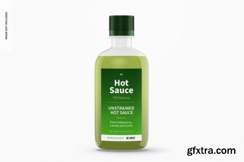 100 ml hot sauce bottle mockup