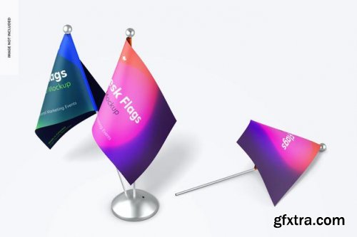 Desk flags mockup