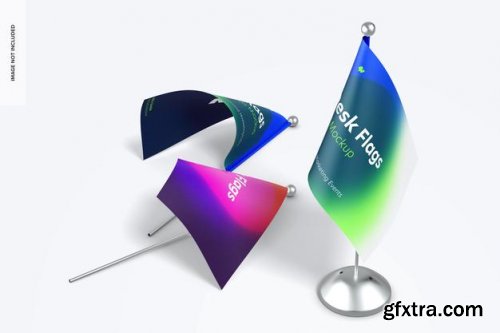 Desk flags mockup