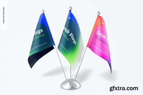 Desk flags mockup