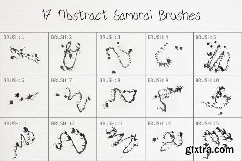 17 Abstract Samurai Photoshop Brushes 6258105