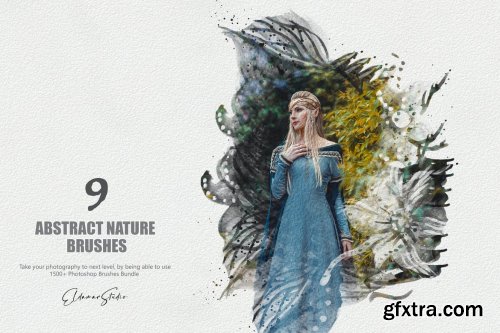 CreativeMarket - 9 Abstract Nature Photoshop Brushes 6258104