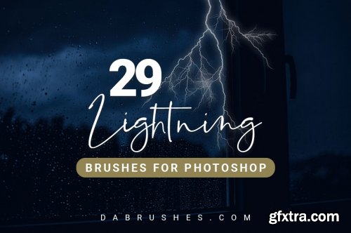 CreativeMarket - 29 Lightning Photoshop Brushes 6036785