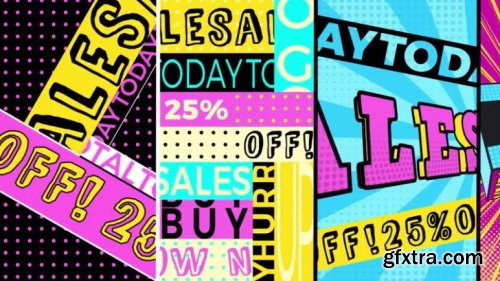 Pop Art Typography Sale Stories 595269