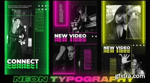 Neon Glow Typography Stories 777700