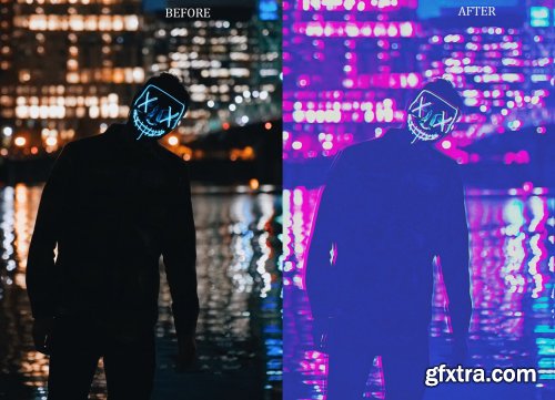 CreativeMarket - CyberPunk Glitch Photoshop Action 5302804