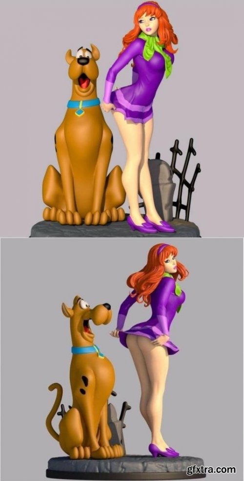 Sexy Daphne and Scooby Doo – 3D Print Model