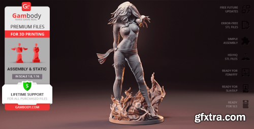 Dark Phoenix 3D Printing Figurine | Assembly