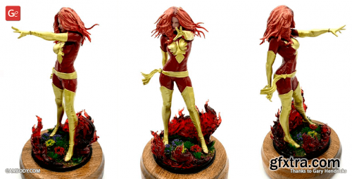 Dark Phoenix 3D Printing Figurine | Assembly