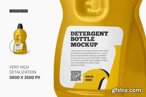 CreativeMarket - Plastic Detergent Bottle Mockup Set 6193407