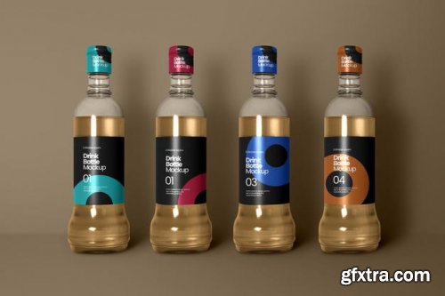 Single wine bottle mockup