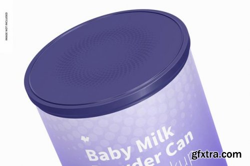 Baby milk powder can mockup