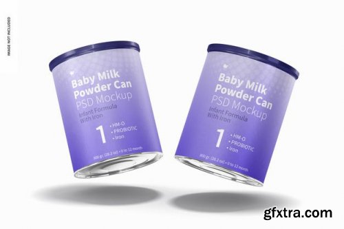 Baby milk powder can mockup