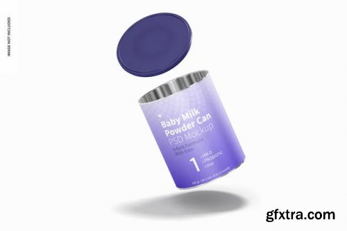 Baby milk powder can mockup