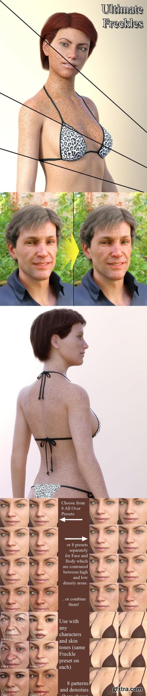 Ultimate Freckles for Genesis 8 and 3 Females and Males