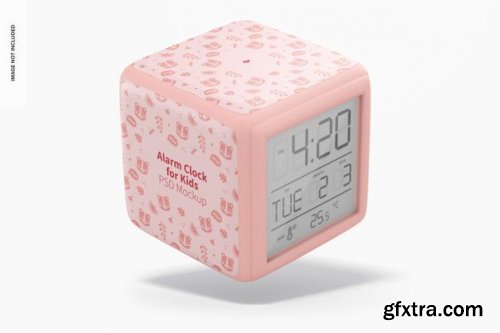 Alarm clock for kids mockup