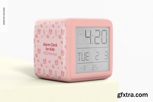 Alarm clock for kids mockup