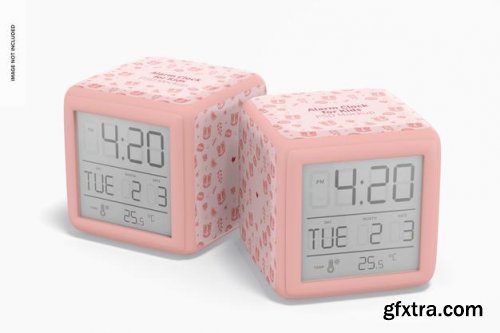 Alarm clock for kids mockup