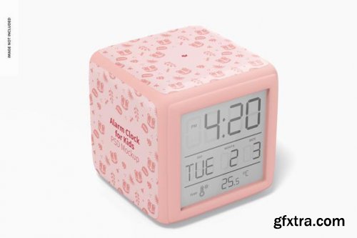 Alarm clock for kids mockup