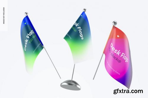 Desk flags mockup