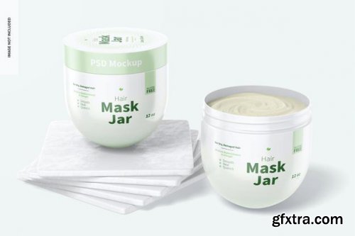 Hair mask jar mockup